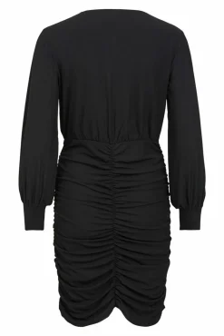 Vestido corto entallado fruncido