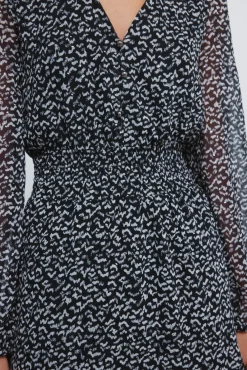 Vestido corto gasa estampado