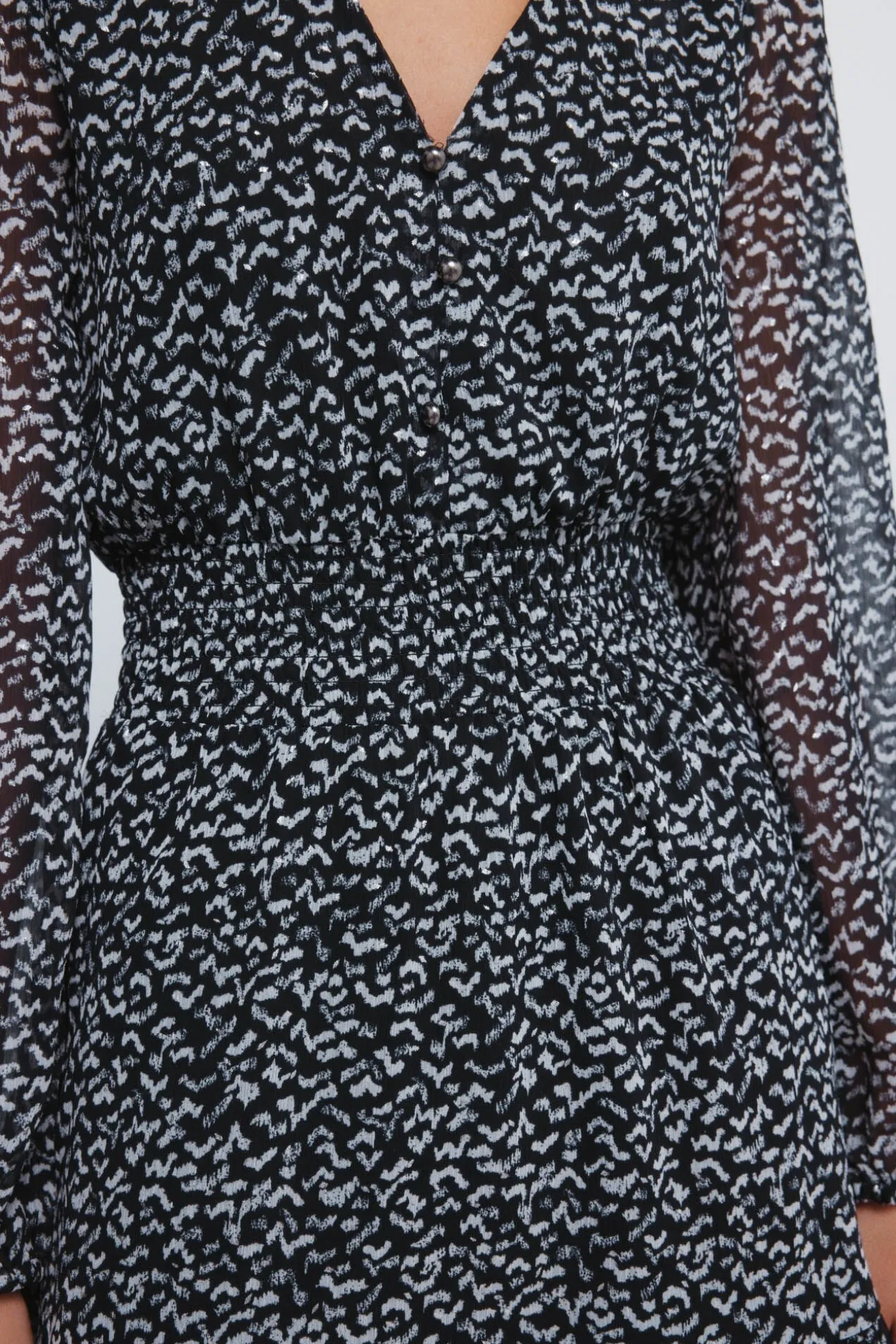 Vestido corto gasa estampado