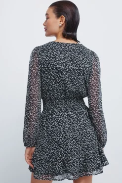 Vestido corto gasa estampado