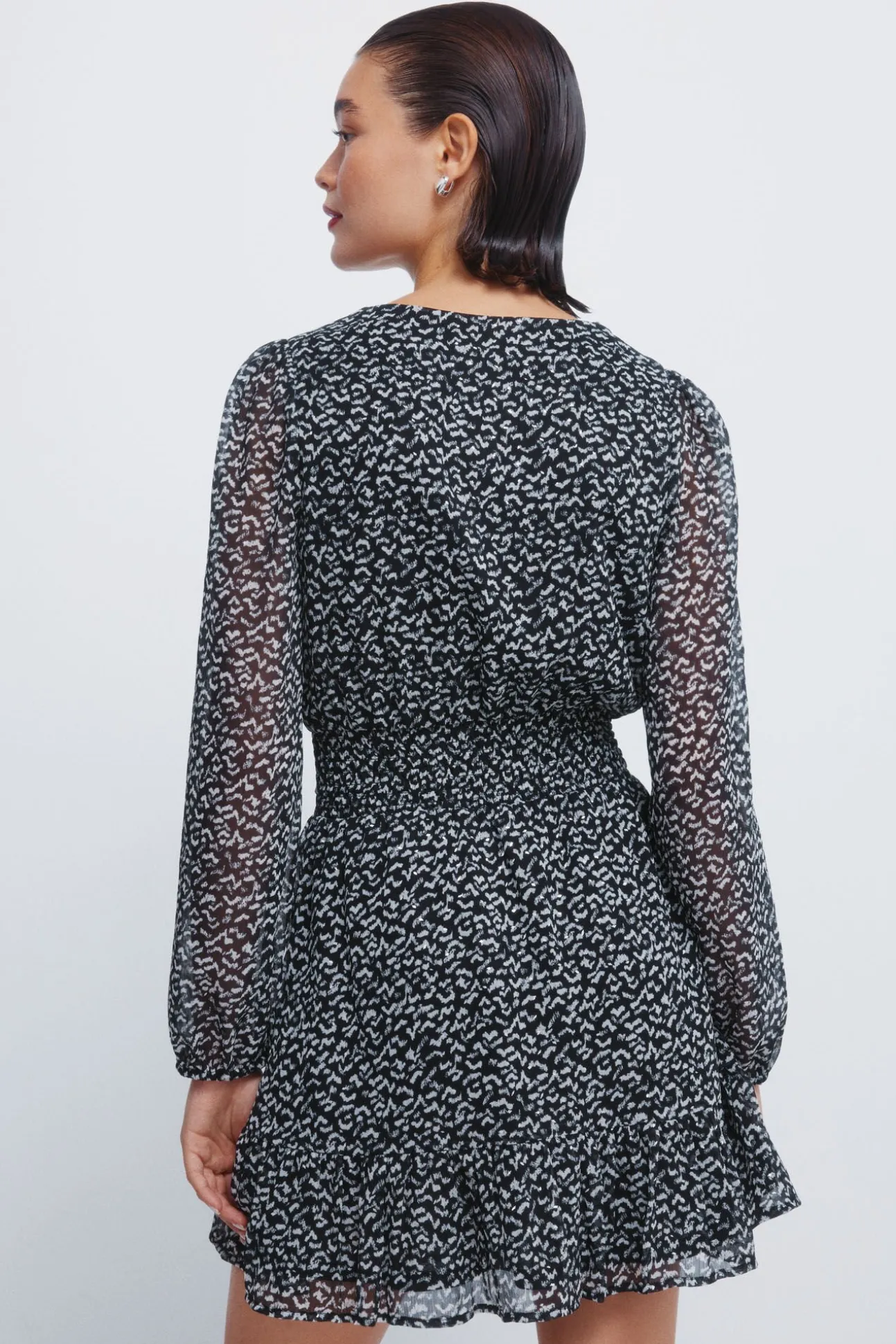 Vestido corto gasa estampado