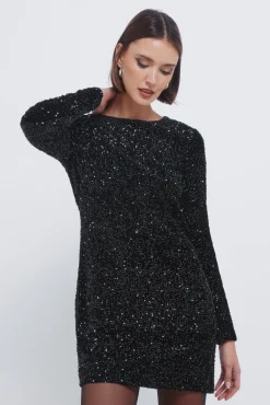 Vestido corto lentejuelas