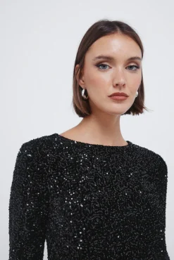 Vestido corto lentejuelas