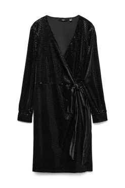 Vestido corto manga larga talla grande