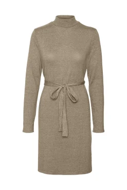 Vestido corto manga larga