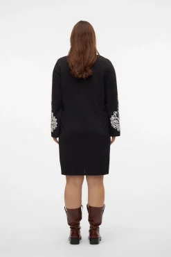 Vestido corto manga larga Curve