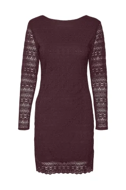 Vestido corto manga larga