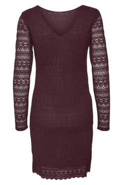 Vestido corto manga larga