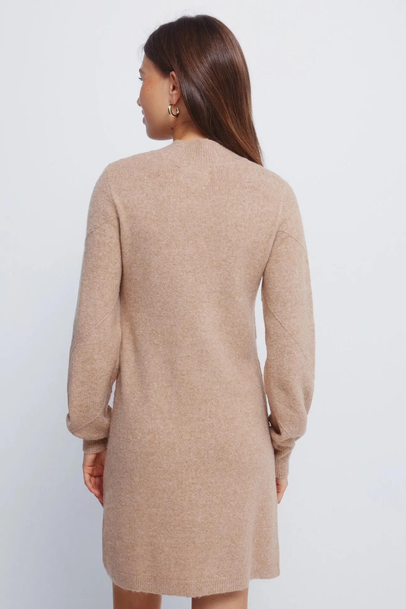 Vestido corto punto cable knit