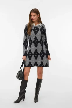 Vestido corto rombos