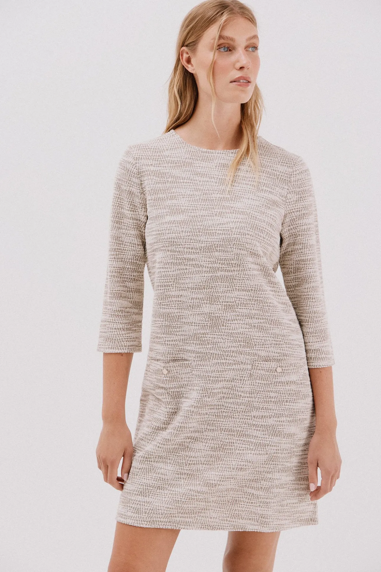 Vestido corto tweed