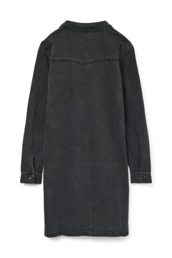 Vestido corto vaquero manga larga