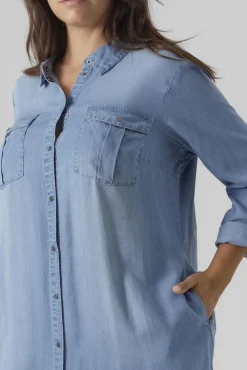 Vestido corto vaquero talla grande