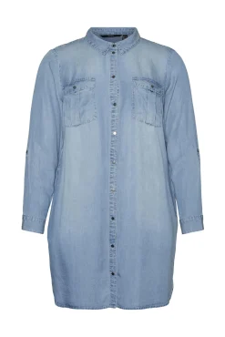 Vestido corto vaquero talla grande