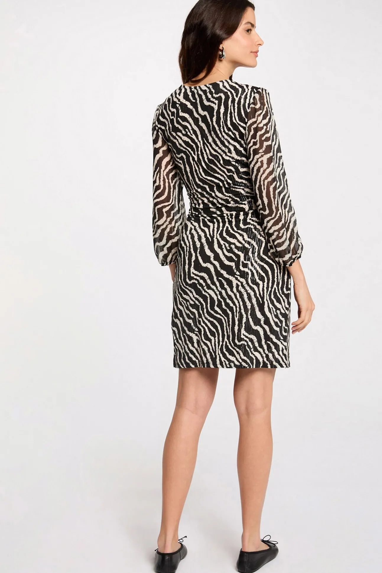 Vestido cruzado estampado