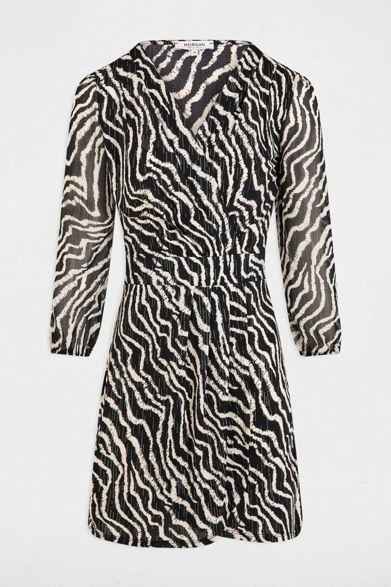 Vestido cruzado estampado