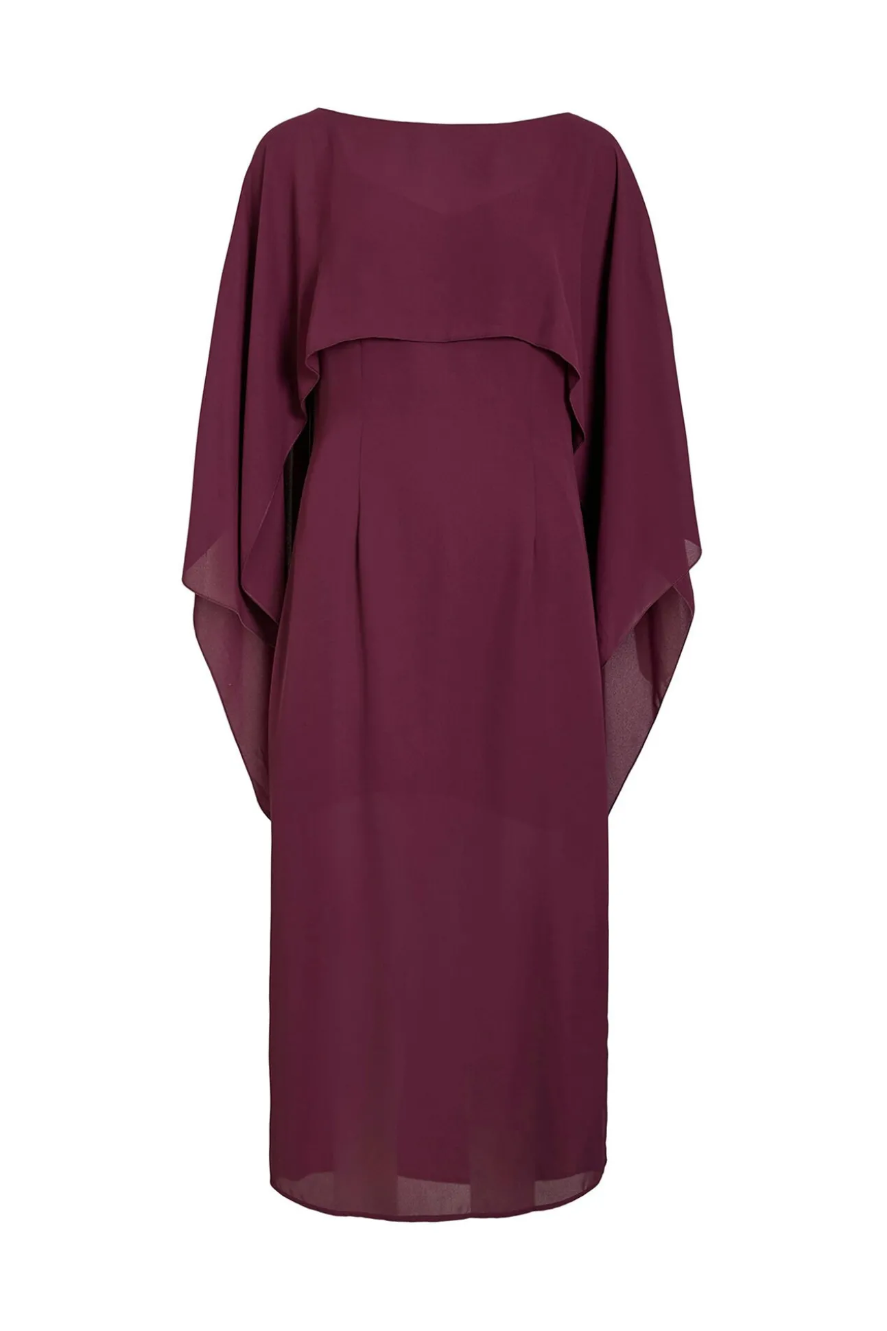 Vestido de gasa con capa