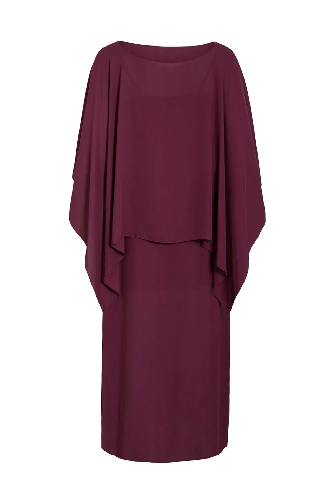 Vestido de gasa con capa