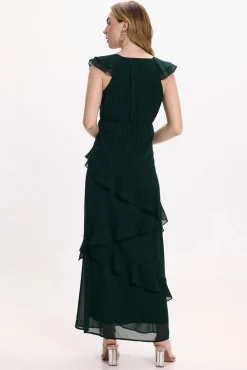 Vestido de gasa midi de fiesta