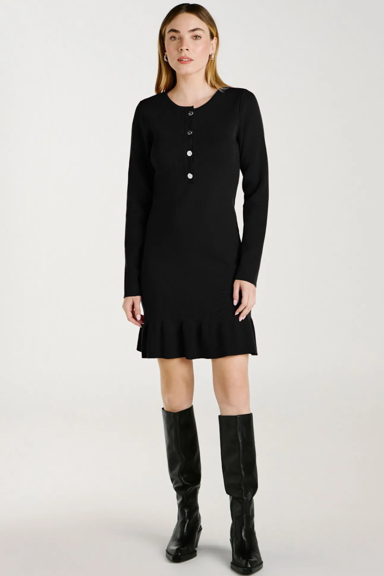 Vestido de punto con viscosa