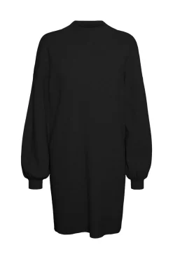 Vestido de punto corto manga larga