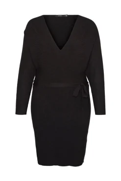 Vestido de punto cruzado talla grande