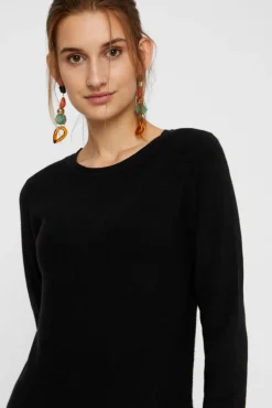 Vestido de punto cuello redondo