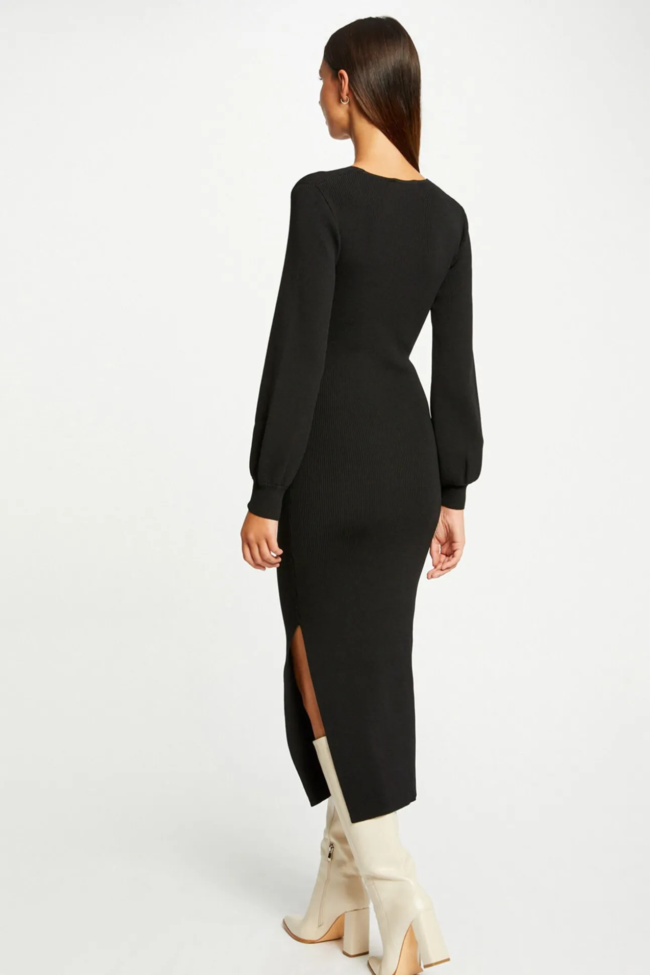 Vestido de punto largo ajustado