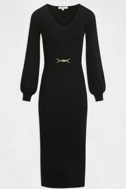 Vestido de punto largo ajustado