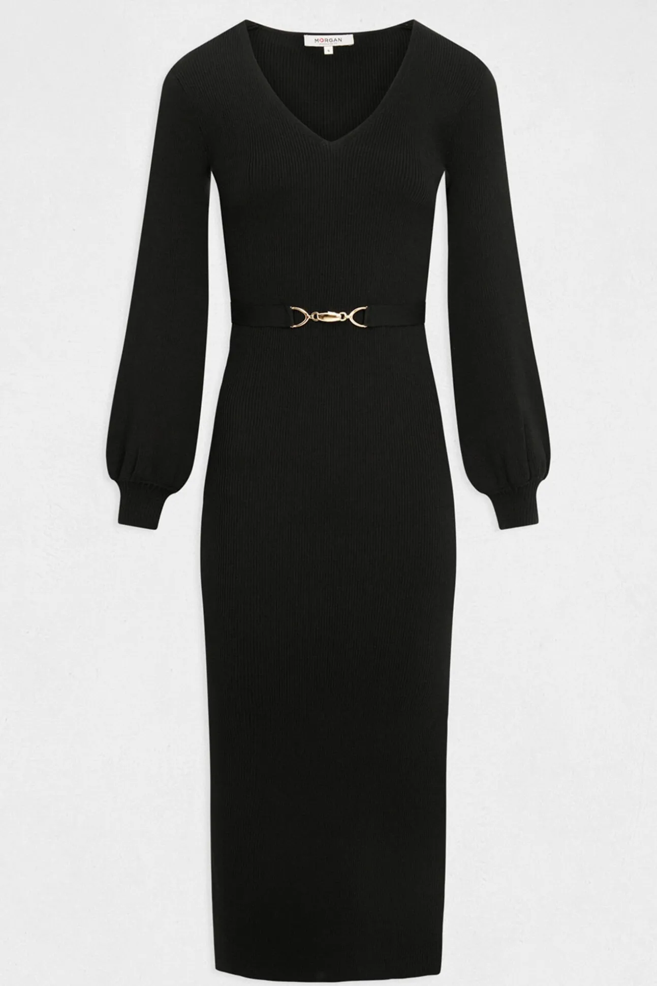 Vestido de punto largo ajustado