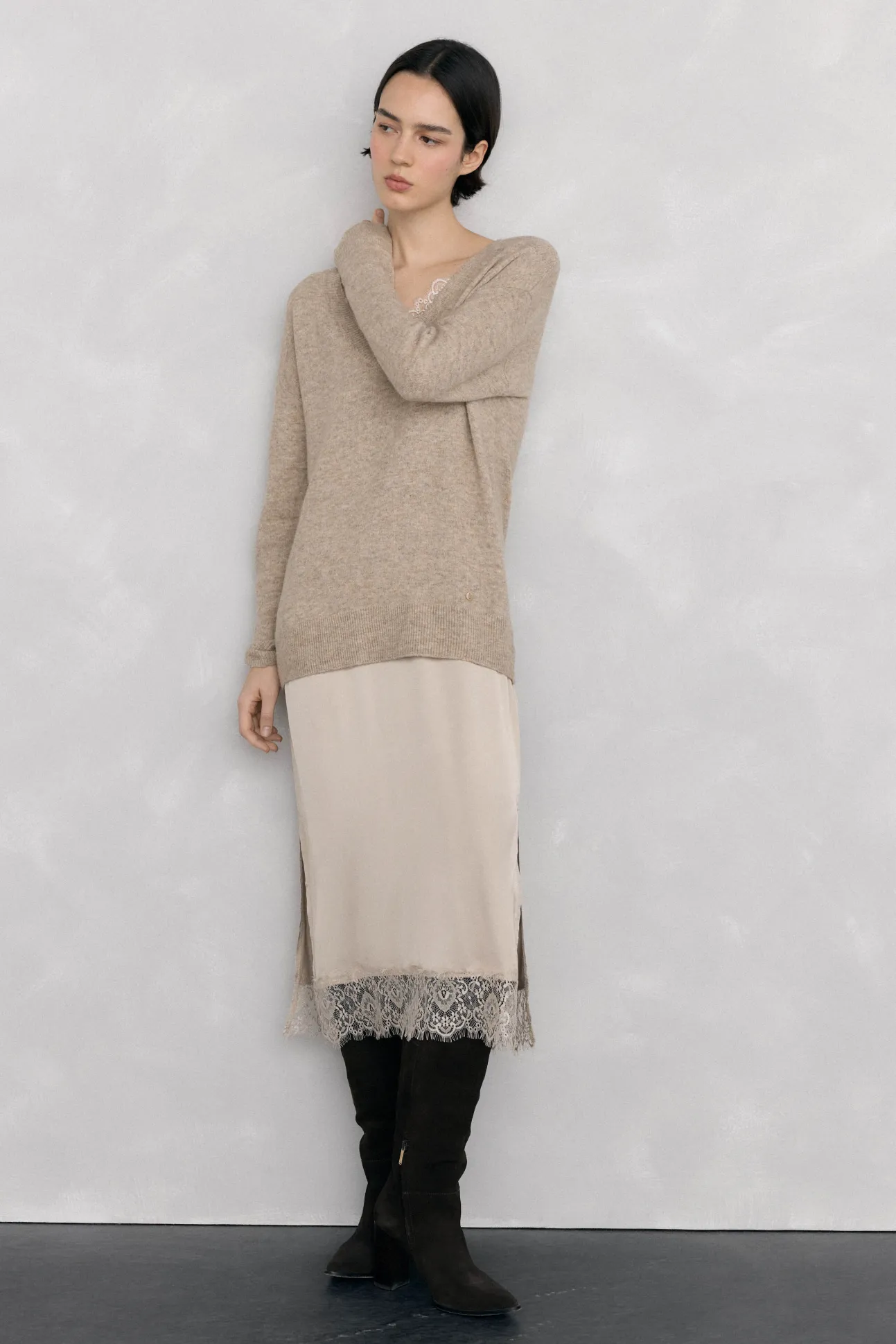 Vestido de punto lencero