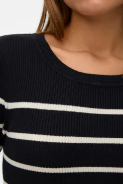 Vestido de punto midi de manga larga