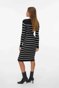 Vestido de punto midi de manga larga