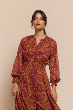 Vestido estampado fluido