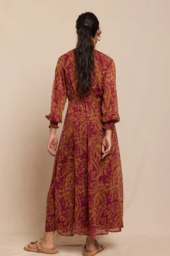 Vestido estampado fluido