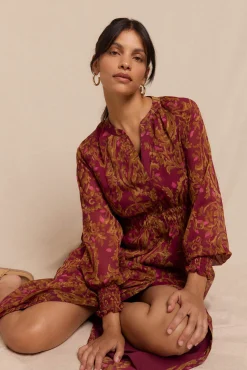 Vestido estampado fluido