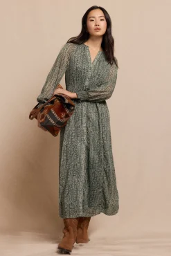 Vestido estampado fluido