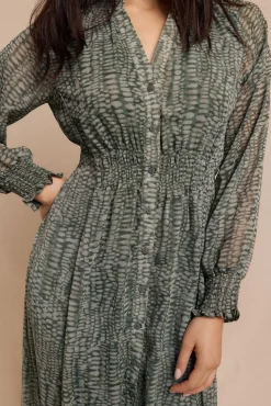 Vestido estampado fluido