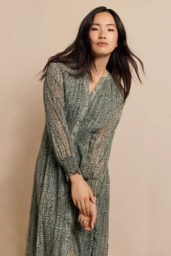 Vestido estampado fluido