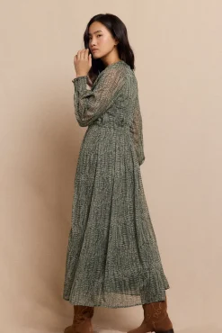 Vestido estampado fluido