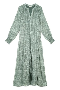 Vestido estampado fluido