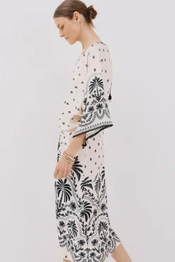 Vestido estampado frunces