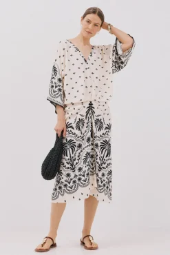 Vestido estampado frunces