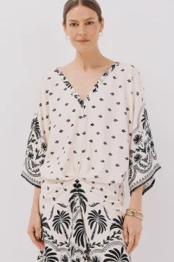 Vestido estampado frunces