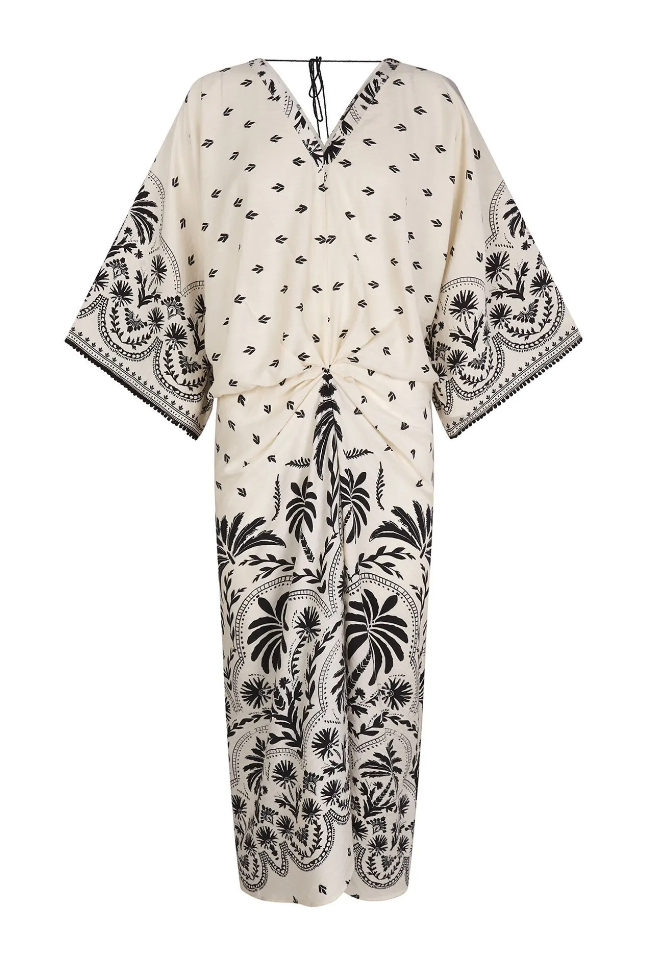 Vestido estampado frunces