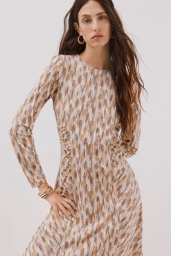 Vestido estampado frunces