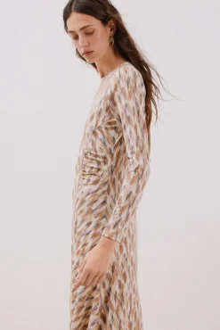 Vestido estampado frunces