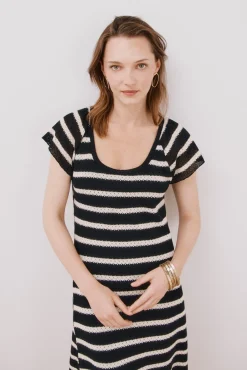 Vestido estructura rayas