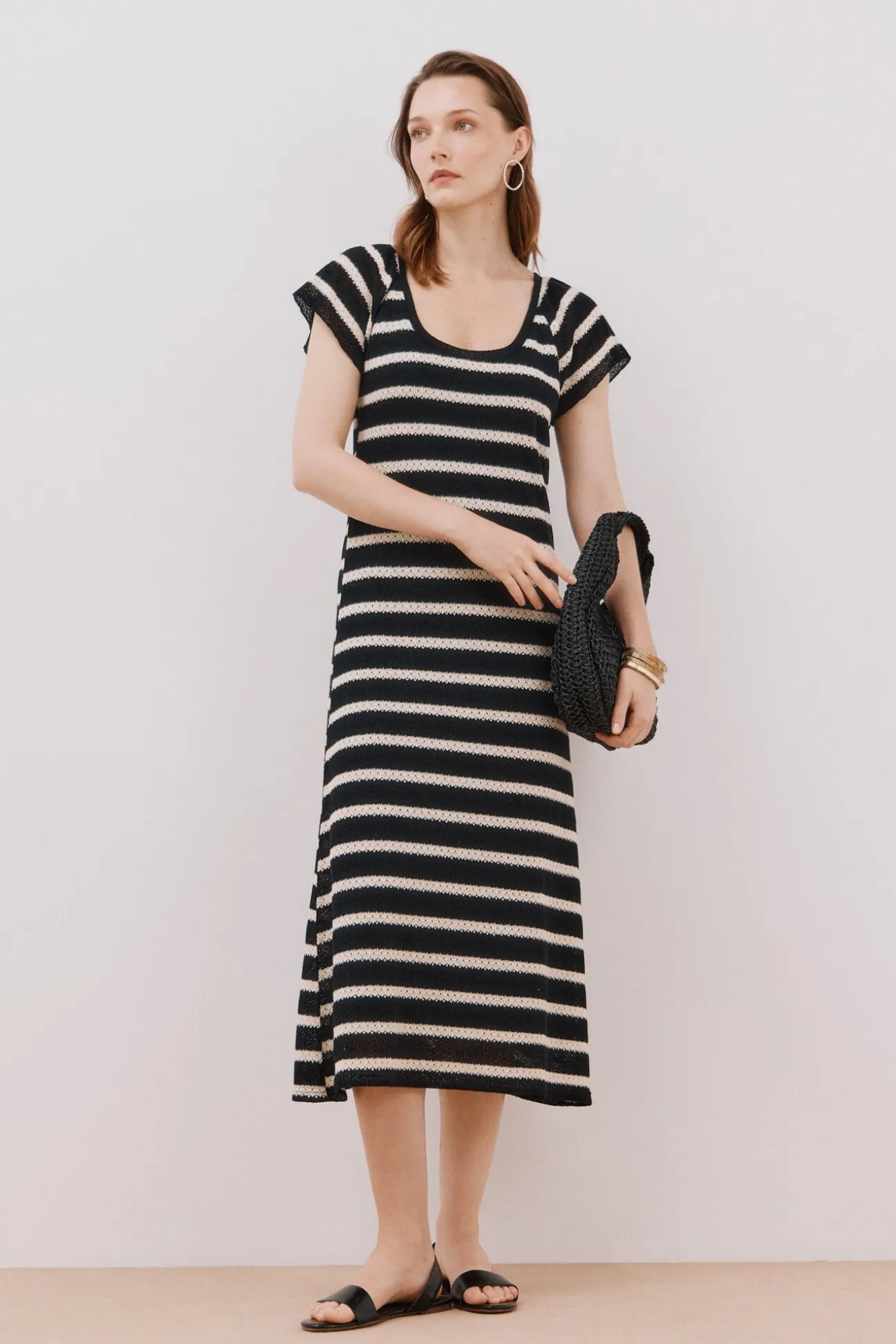 Vestido estructura rayas