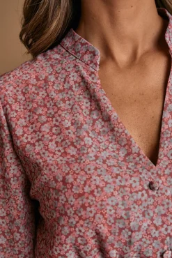 Vestido flores Malva